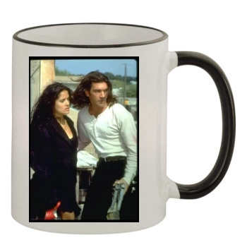 Salma Hayek 11oz Colored Rim & Handle Mug