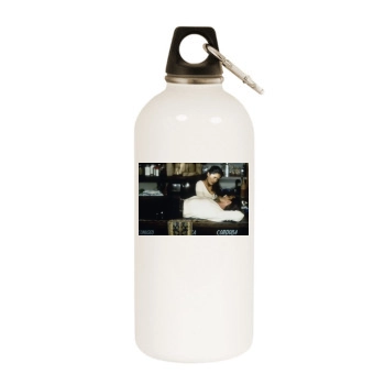 Salma Hayek White Water Bottle With Carabiner