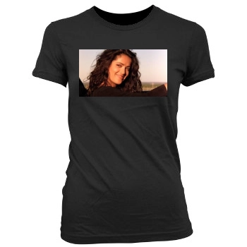 Salma Hayek Women's Junior Cut Crewneck T-Shirt