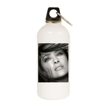 Salma Hayek White Water Bottle With Carabiner