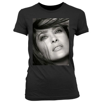 Salma Hayek Women's Junior Cut Crewneck T-Shirt