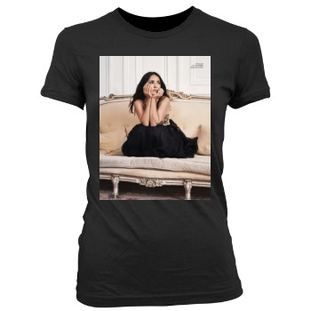 Salma Hayek Women's Junior Cut Crewneck T-Shirt