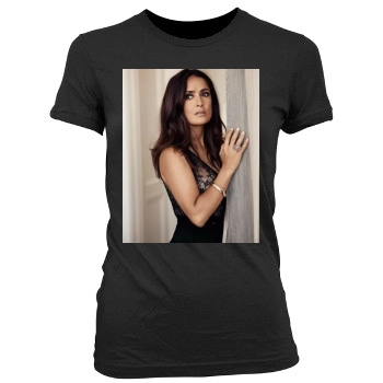 Salma Hayek Women's Junior Cut Crewneck T-Shirt