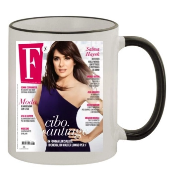 Salma Hayek 11oz Colored Rim & Handle Mug