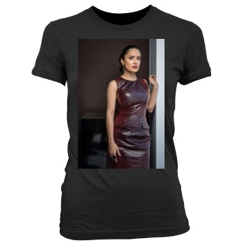 Salma Hayek Women's Junior Cut Crewneck T-Shirt