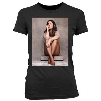 Salma Hayek Women's Junior Cut Crewneck T-Shirt