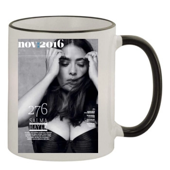 Salma Hayek 11oz Colored Rim & Handle Mug