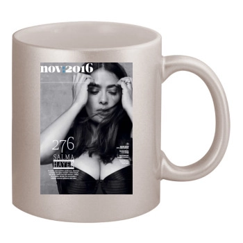 Salma Hayek 11oz Metallic Silver Mug