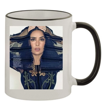 Salma Hayek 11oz Colored Rim & Handle Mug