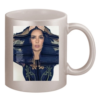 Salma Hayek 11oz Metallic Silver Mug