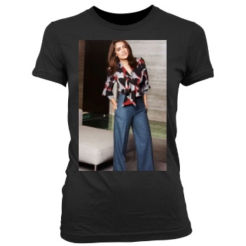 Salma Hayek Women's Junior Cut Crewneck T-Shirt