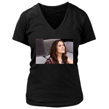 Salma Hayek Women's Deep V-Neck TShirt