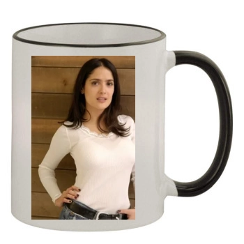 Salma Hayek 11oz Colored Rim & Handle Mug