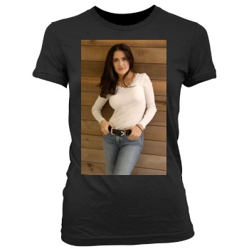 Salma Hayek Women's Junior Cut Crewneck T-Shirt