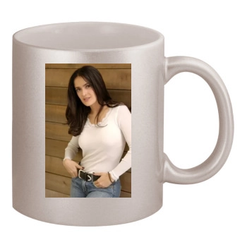 Salma Hayek 11oz Metallic Silver Mug