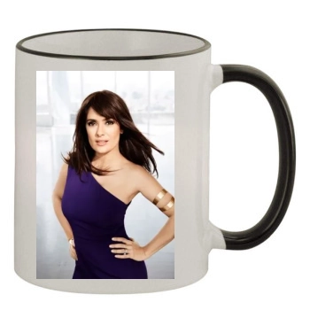 Salma Hayek 11oz Colored Rim & Handle Mug