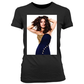 Salma Hayek Women's Junior Cut Crewneck T-Shirt