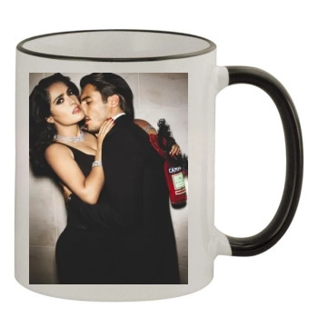 Salma Hayek 11oz Colored Rim & Handle Mug