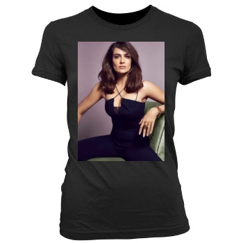 Salma Hayek Women's Junior Cut Crewneck T-Shirt