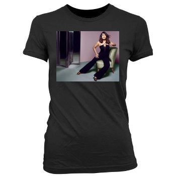 Salma Hayek Women's Junior Cut Crewneck T-Shirt