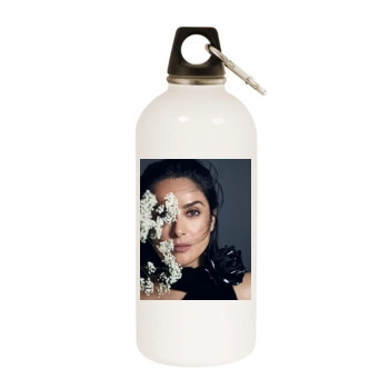 Salma Hayek White Water Bottle With Carabiner