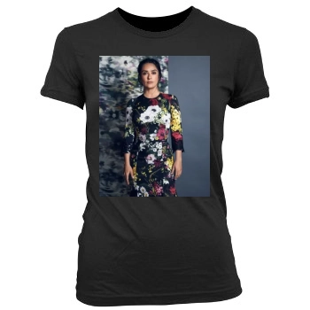 Salma Hayek Women's Junior Cut Crewneck T-Shirt