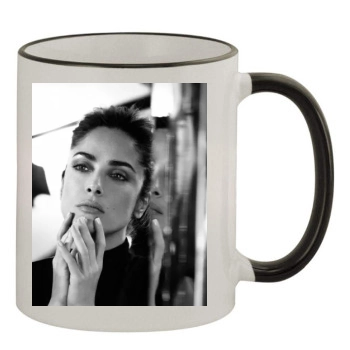 Salma Hayek 11oz Colored Rim & Handle Mug