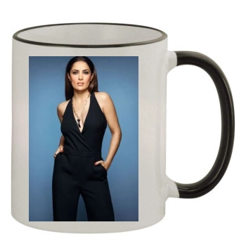 Salma Hayek 11oz Colored Rim & Handle Mug