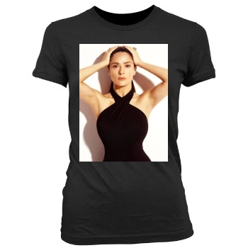 Salma Hayek Women's Junior Cut Crewneck T-Shirt