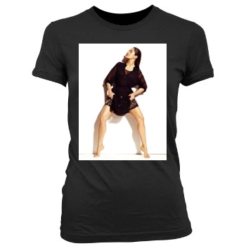 Salma Hayek Women's Junior Cut Crewneck T-Shirt