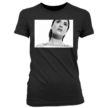 Salma Hayek Women's Junior Cut Crewneck T-Shirt