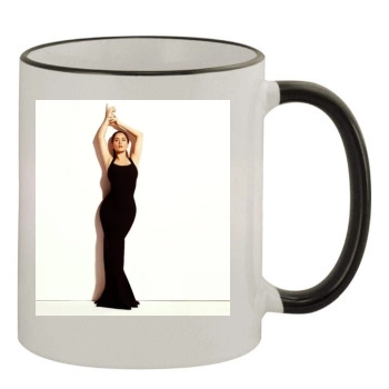 Salma Hayek 11oz Colored Rim & Handle Mug