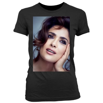 Salma Hayek Women's Junior Cut Crewneck T-Shirt