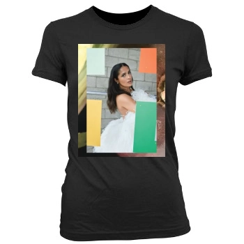 Salma Hayek Women's Junior Cut Crewneck T-Shirt