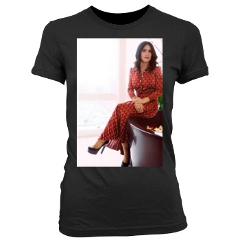 Salma Hayek Women's Junior Cut Crewneck T-Shirt