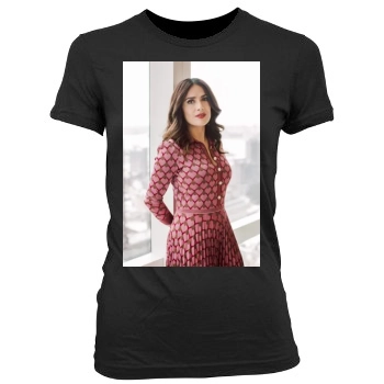 Salma Hayek Women's Junior Cut Crewneck T-Shirt