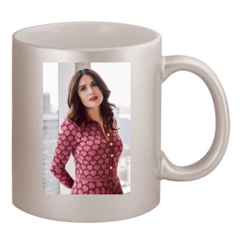 Salma Hayek 11oz Metallic Silver Mug