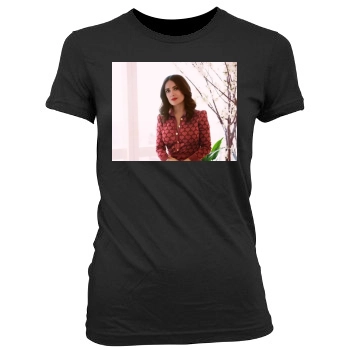 Salma Hayek Women's Junior Cut Crewneck T-Shirt