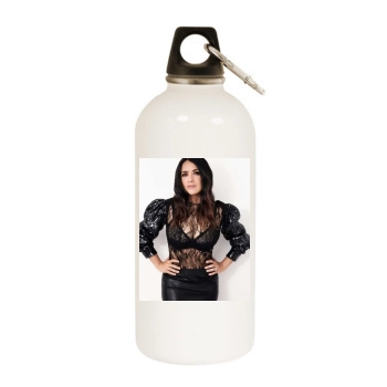 Salma Hayek White Water Bottle With Carabiner