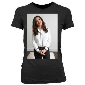 Salma Hayek Women's Junior Cut Crewneck T-Shirt