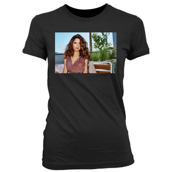 Salma Hayek Women's Junior Cut Crewneck T-Shirt