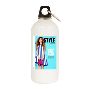 Sarah Hyland White Water Bottle With Carabiner