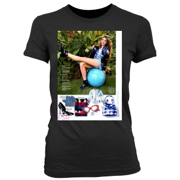 Sarah Hyland Women's Junior Cut Crewneck T-Shirt