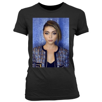 Sarah Hyland Women's Junior Cut Crewneck T-Shirt