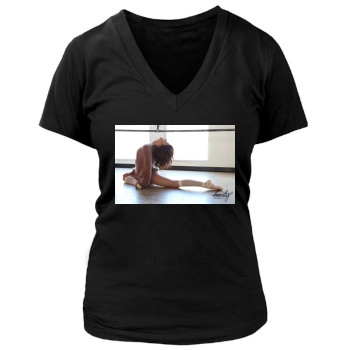 Sarah Hyland Women's Deep V-Neck TShirt