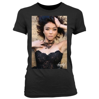 Sarah Hyland Women's Junior Cut Crewneck T-Shirt