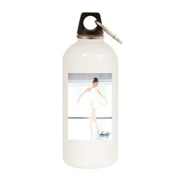 Sarah Hyland White Water Bottle With Carabiner