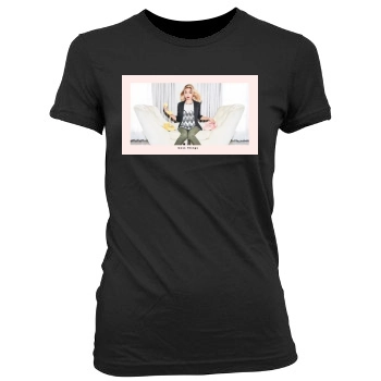 Sarah Hyland Women's Junior Cut Crewneck T-Shirt