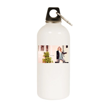 Sarah Hyland White Water Bottle With Carabiner