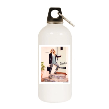 Sarah Hyland White Water Bottle With Carabiner